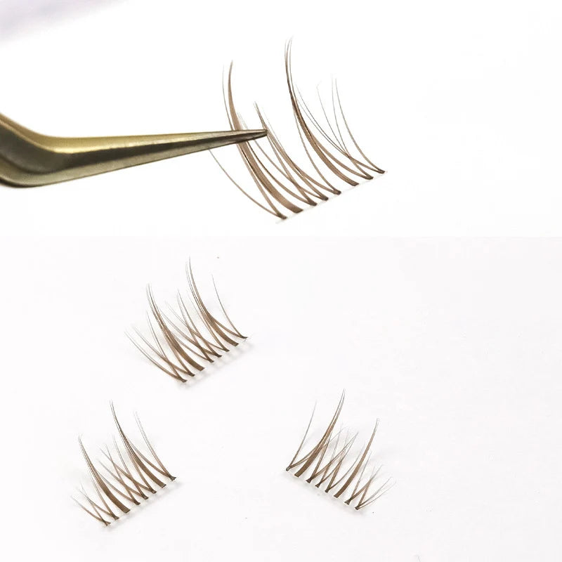 Sunflower Lashes Brown Manga False Eyelashes Natural Soft Large Capacity Anime Eyelashes Douyin Wanghong Makeup Anime Eyelashes