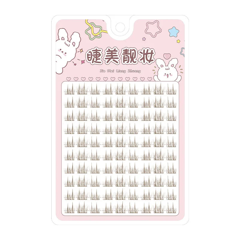 Sunflower Lashes Brown Manga False Eyelashes Natural Soft Large Capacity Anime Eyelashes Douyin Wanghong Makeup Anime Eyelashes