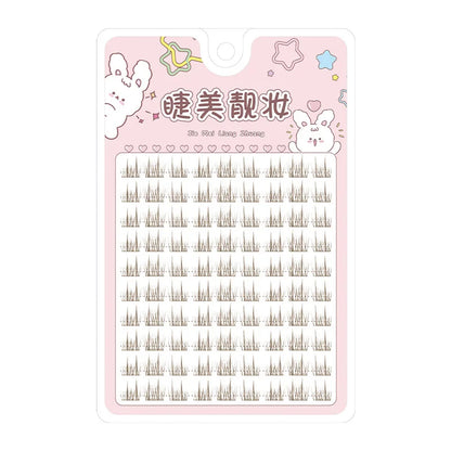 Sunflower Lashes Brown Manga False Eyelashes Natural Soft Large Capacity Anime Eyelashes Douyin Wanghong Makeup Anime Eyelashes