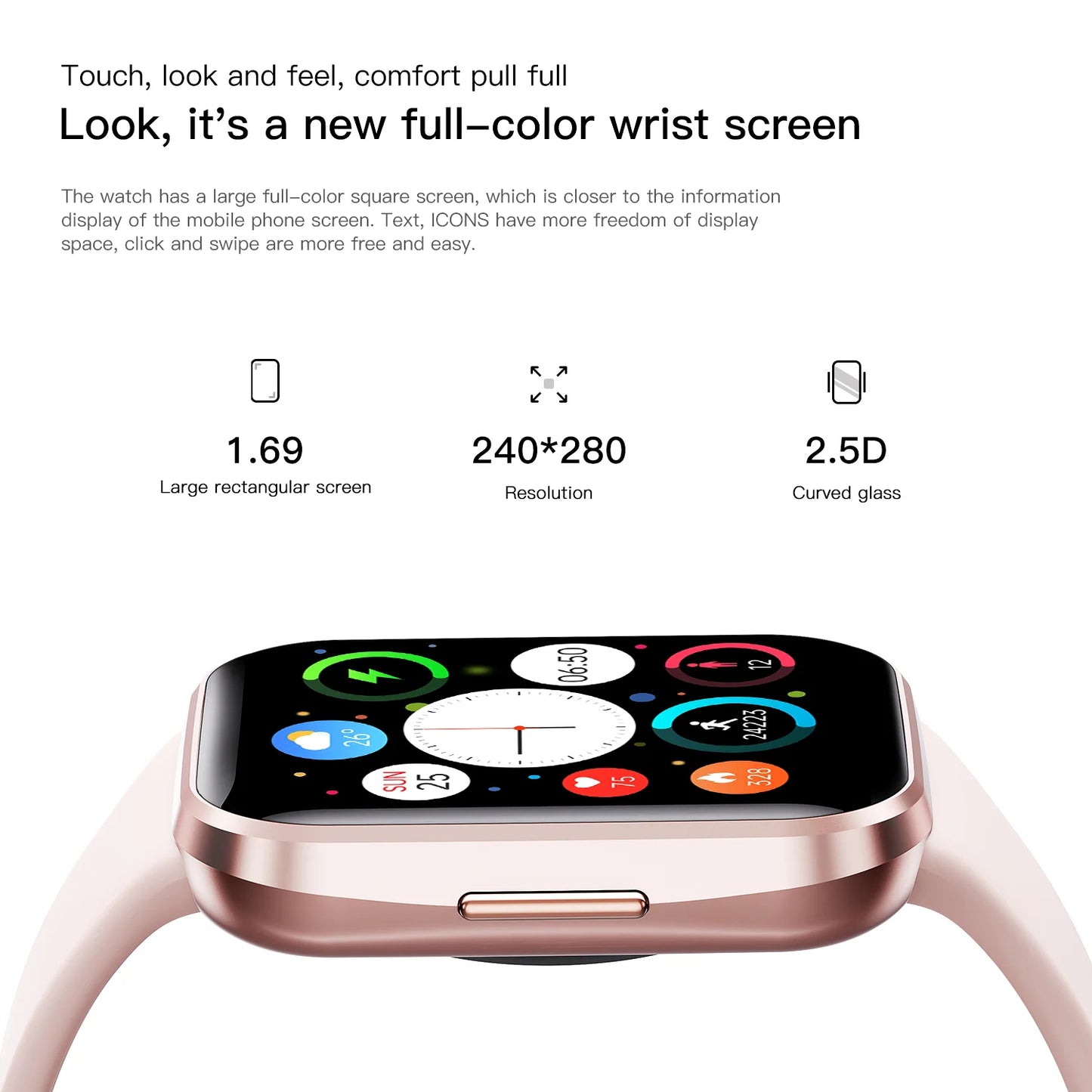 2025 Luxury Smart Watch Men Fitness Heart Rate Monitor Waterproof Sports Smartband Wrist Smartwatch for Women Android IOS Phones