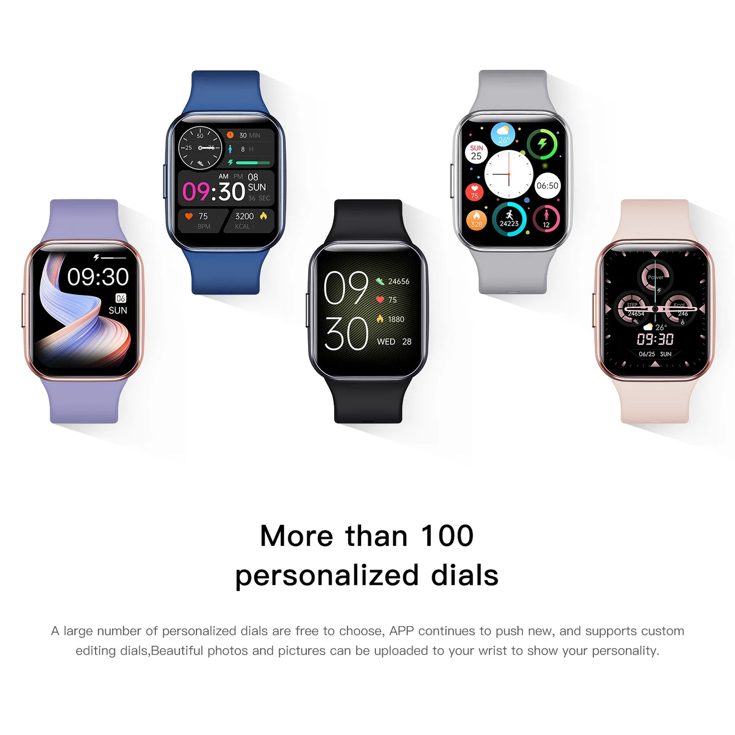 2025 Luxury Smart Watch Men Fitness Heart Rate Monitor Waterproof Sports Smartband Wrist Smartwatch for Women Android IOS Phones