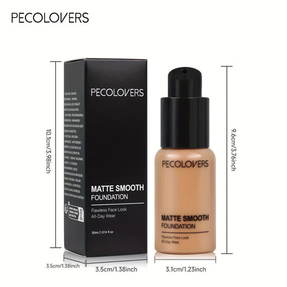 Matte Smooth Foundation Liquid -Multi-Tone Nature Effect, Enhanced Coverage with Use, Universal Skin Compatibility, All-Day Wear