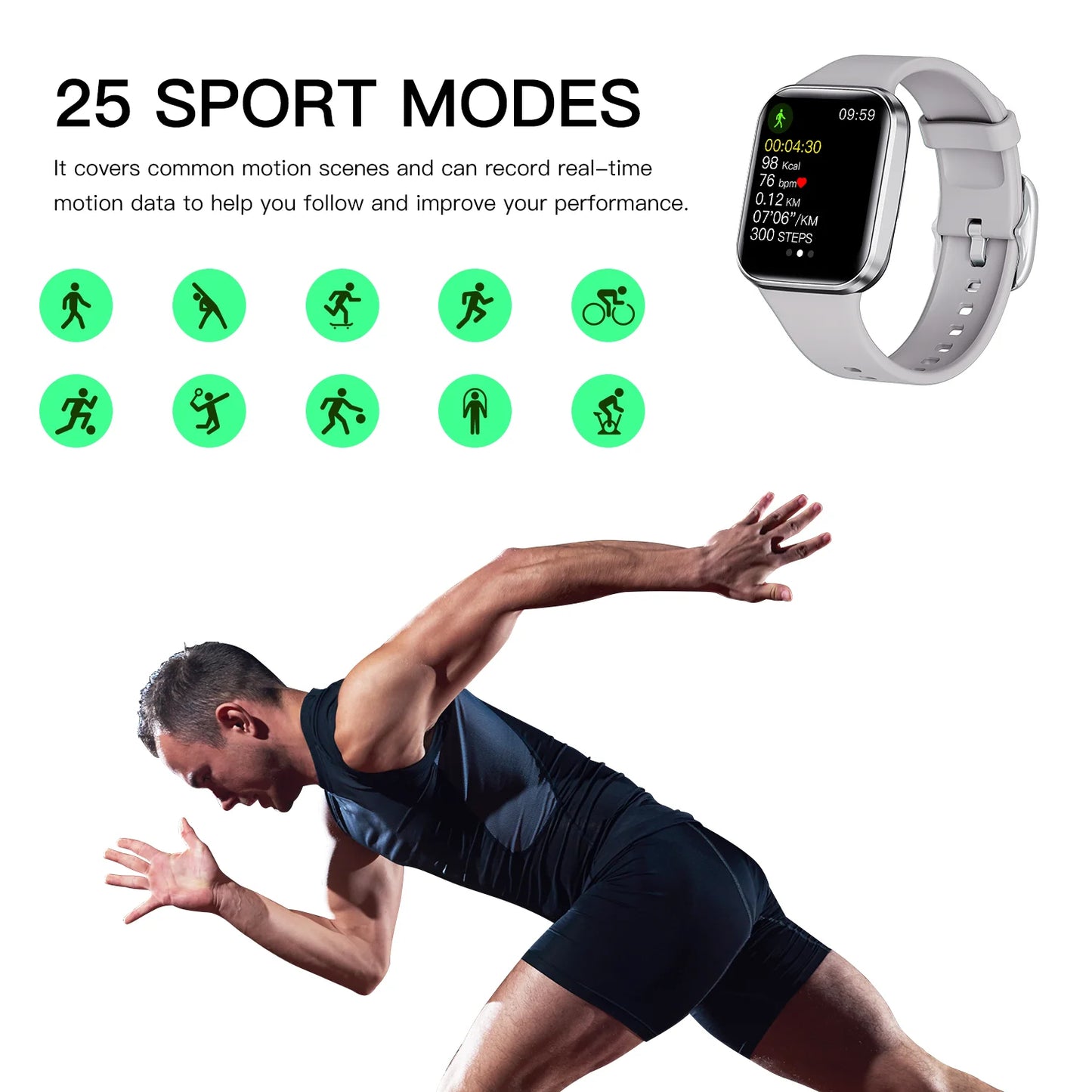 2025 Luxury Smart Watch Men Fitness Heart Rate Monitor Waterproof Sports Smartband Wrist Smartwatch for Women Android IOS Phones