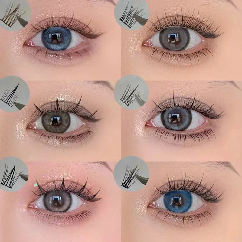 Sunflower Lashes Brown Manga False Eyelashes Natural Soft Large Capacity Anime Eyelashes Douyin Wanghong Makeup Anime Eyelashes