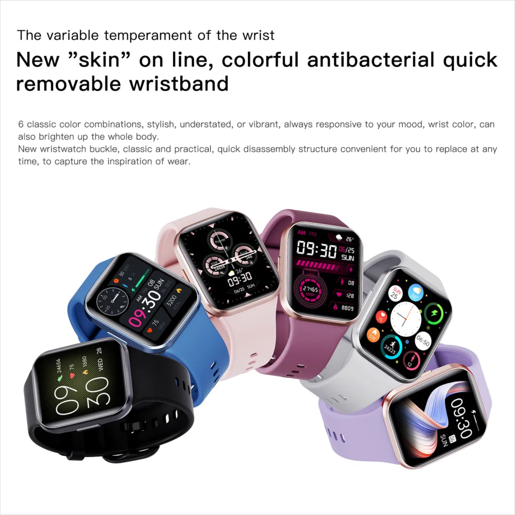 2025 Luxury Smart Watch Men Fitness Heart Rate Monitor Waterproof Sports Smartband Wrist Smartwatch for Women Android IOS Phones