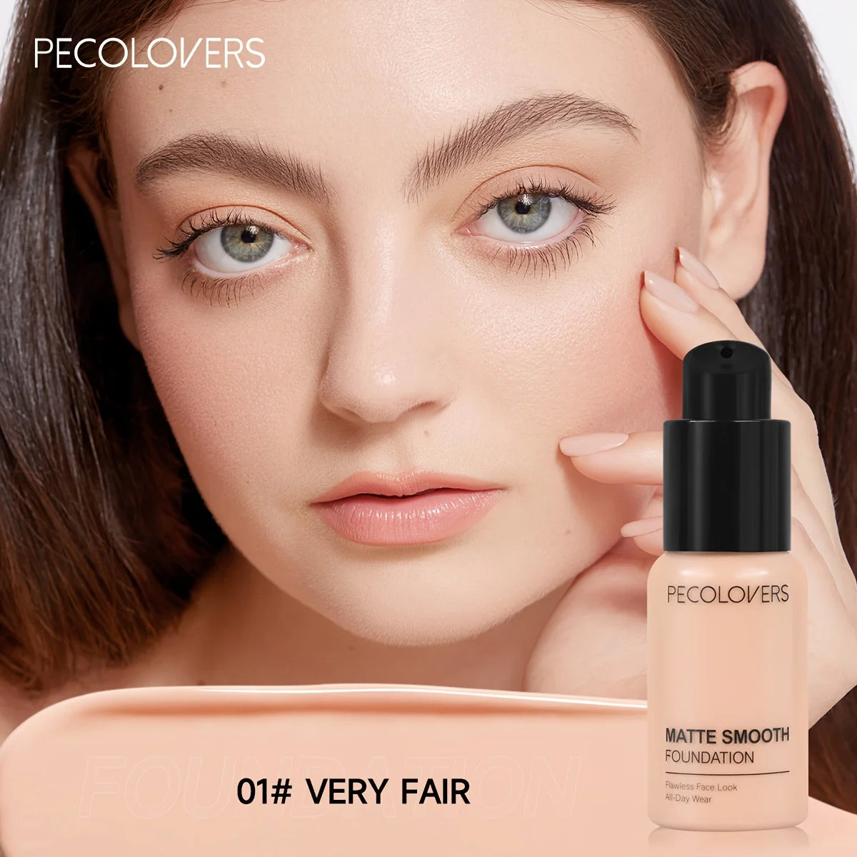 Matte Smooth Foundation Liquid -Multi-Tone Nature Effect, Enhanced Coverage with Use, Universal Skin Compatibility, All-Day Wear